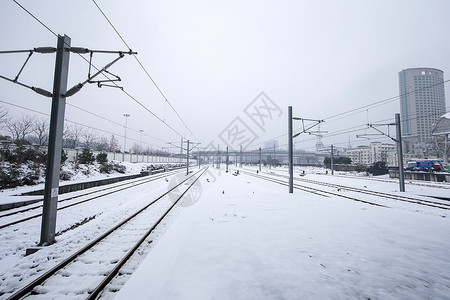 大雪后的雪景背景图片