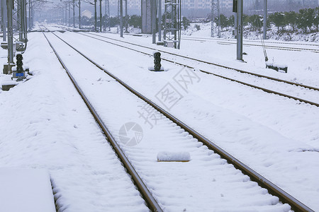 大雪后的雪景背景图片