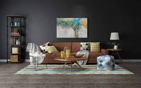 奢侈沙发灰色系室内家居设计图片