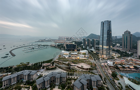 海边住宿深圳湾码头背景