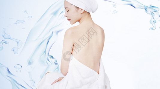 洗澡毛巾美容美肤设计图片