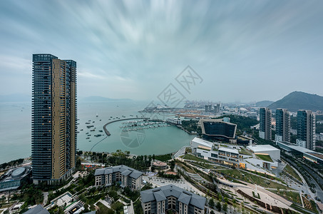 城市山海蛇口湾背景