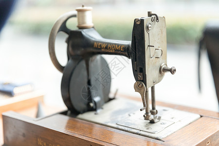 工艺服装设计师复古老式缝纫机背景