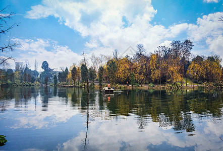 重庆秀湖公园风景背景图片