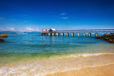 海底的海南三亚海景背景