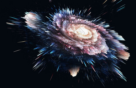 陨石洞放射星空背景设计图片