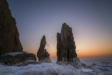 礁石海冰图片背景