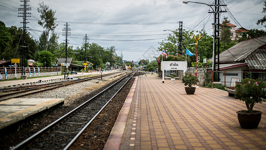 泰国最美火车站泰国华欣火车站背景
