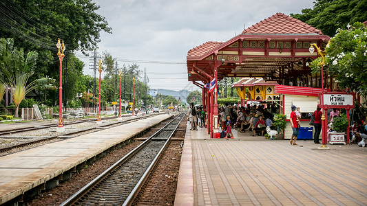 泰国华欣火车站背景
