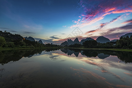 都督山山水暮色背景