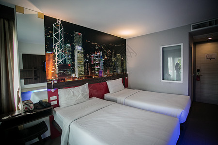 泰国酒店卧室背景图片