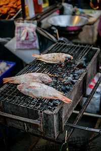 泰国海鲜烤皮皮虾高清图片