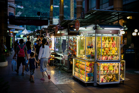 旅游美食街泰国美食街背景