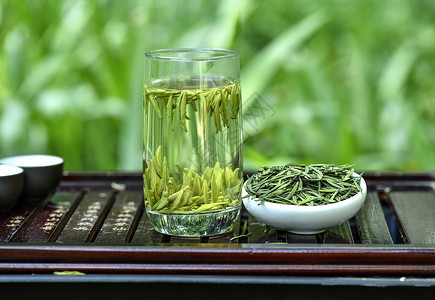 茶水杯子绿毛峰高清图片