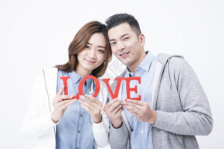 情侣手拿love图片