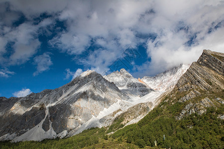 高山白云背景图片