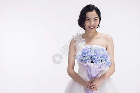 情人节新娘收到鲜花高清图片
