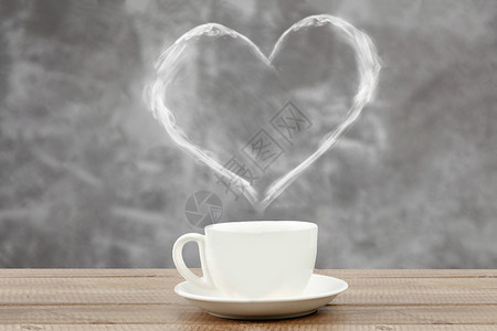 咖啡爱情创意情人节爱心设计图片