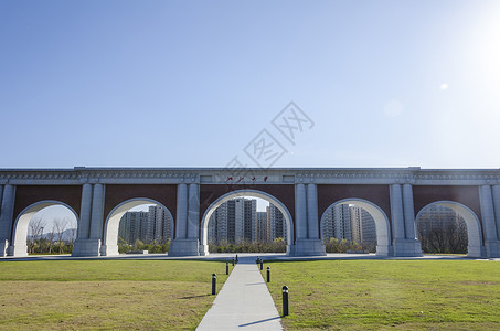 浙江农林大学浙江大学大门背景