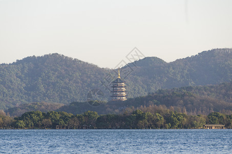 西湖雷峰塔背景图片