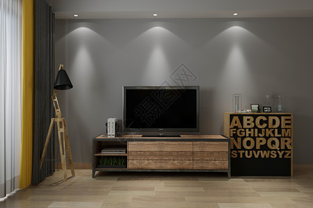 客厅设计电视美术素材高清图片