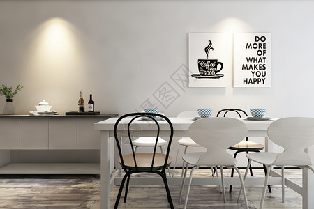 干净餐桌空间设计设计图片