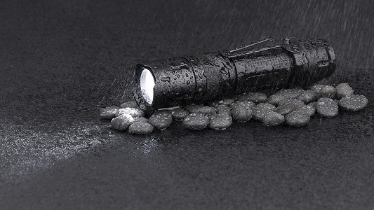 手电素材强光防雨防水LED手电筒背景