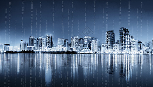 科技大数据城市背景图片