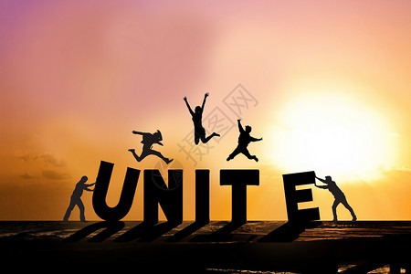 团结合作unite高清图片