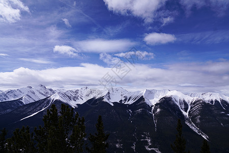 洛基湾加拿大洛基山脉背景