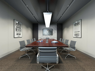 创意办工桌办公会议室背景设计图片