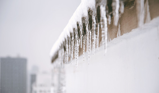 冬天冰锥雪花素材透明高清图片