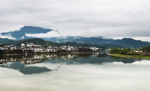 春天景物春天的婺源像一幅水墨画背景