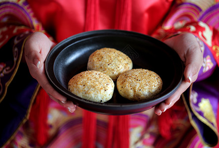 杏仁饼主图喜庆  糕点背景