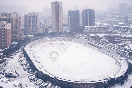 武汉体育馆雪景背景
