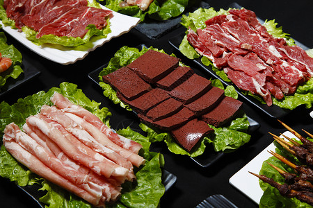 精美菜品新鲜牛肉卷高清图片