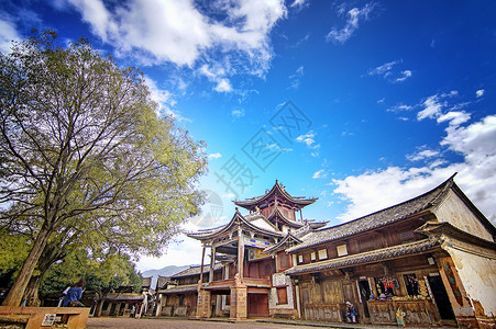 南通寺街云南大理剑川沙溪古镇背景