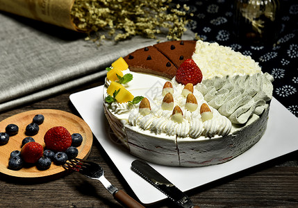蛋糕切生日蛋糕高清图片