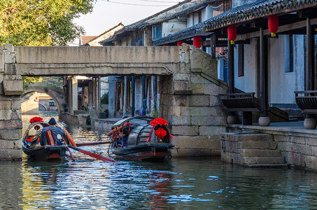 绍兴旅游景点浙江绍兴江南古镇背景