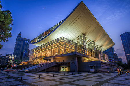 上海大剧院剧院灯光高清图片