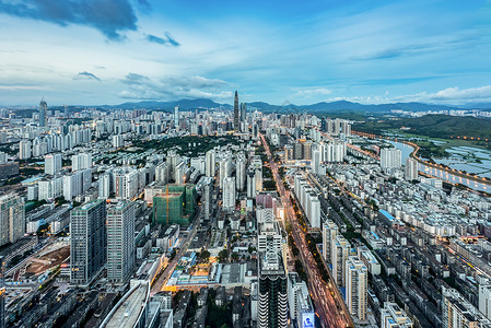 银行合作深圳城市建筑背景