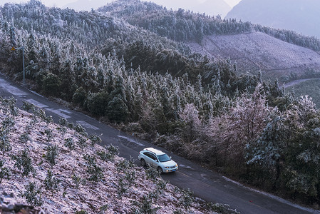 冰封大地桂林雪景背景