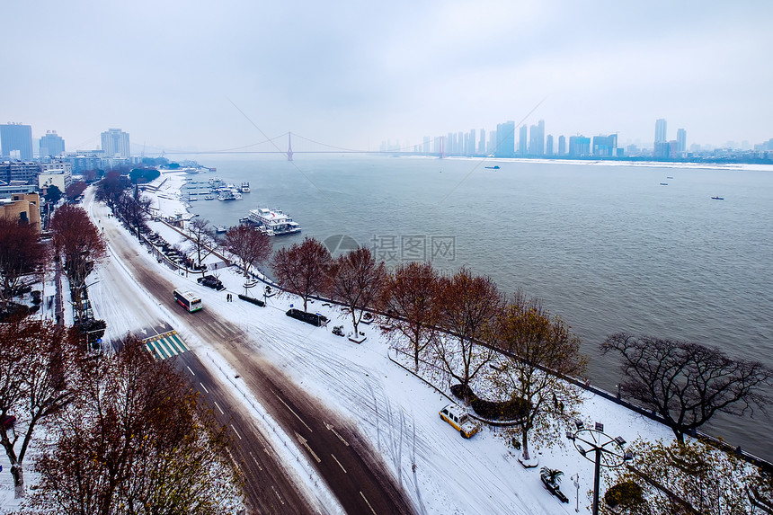 武汉城市雪景图片