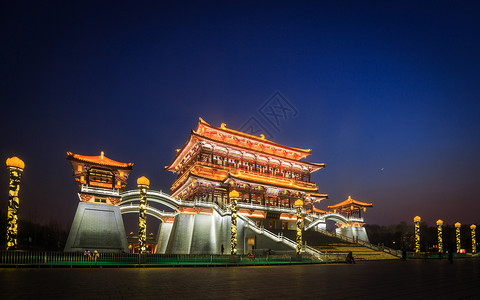 郭芙蓉大唐芙蓉园夜景背景