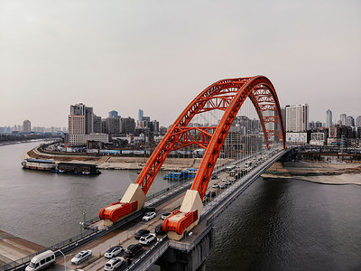 航拍武汉晴川桥高清图片