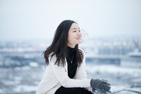 雪地写真雪地里的美女写真背景