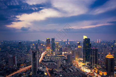 平层别墅上海徐汇夜景背景