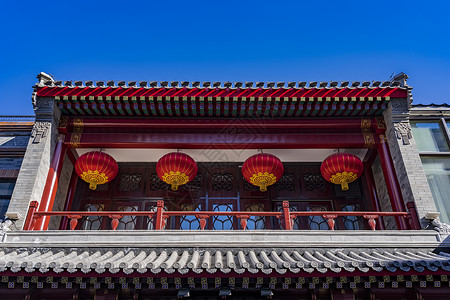 春节古建筑背景图片