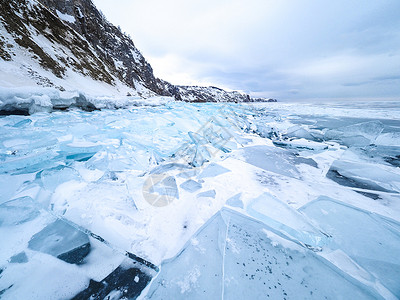 贝加尔湖蓝冰图片