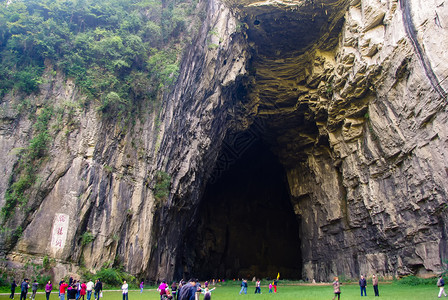 旅游地区湖北恩施腾龙洞风光背景